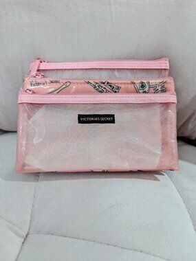 Y2K Mini Victoria Secret Makeup Zip Bags
